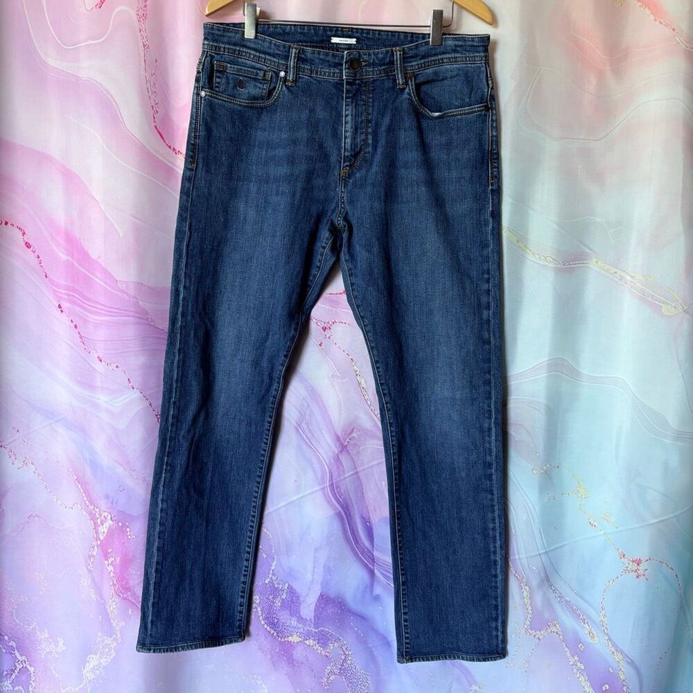 Luciano Barbera 36 Medium Wash Straight Leg Jeans Italian Designer Luxury Preppy